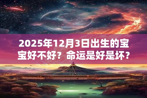 2025年12月3日出生的宝宝好不好？命运是好是坏？
