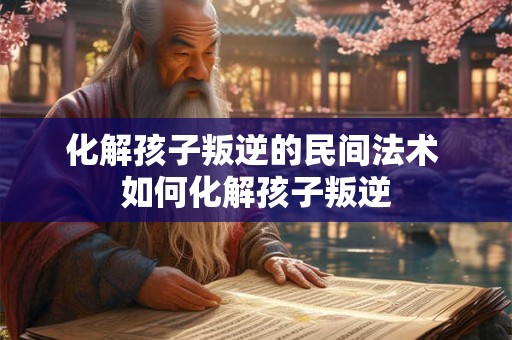 化解孩子叛逆的民间法术 如何化解孩子叛逆