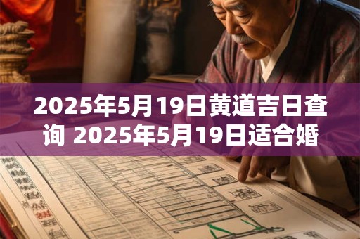 2025年5月19日黄道吉日查询 2025年5月19日适合婚嫁吗 2025年5月19日黄道吉日查询 2025年5月19日适合婚嫁吗