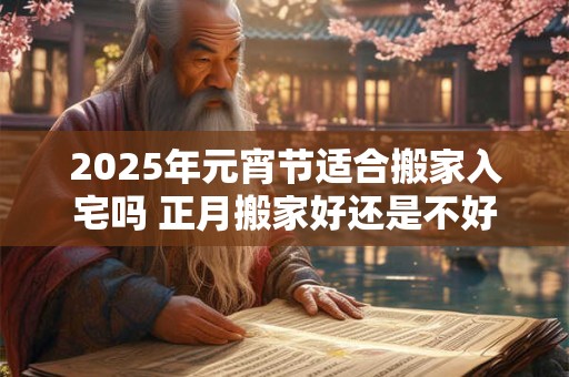 2025年元宵节适合搬家入宅吗 正月搬家好还是不好