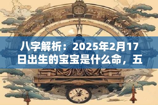 八字解析:2025年2月17日出生的宝宝是什么命,五行缺什么 八字解析:2025年2月17日出生的宝宝是什么命,五行缺什么