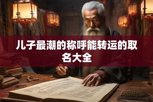 儿子最潮的称呼能转运的取名大全