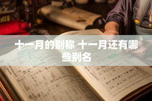 十一月的别称 十一月还有哪些别名