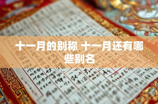 十一月的别称 十一月还有哪些别名