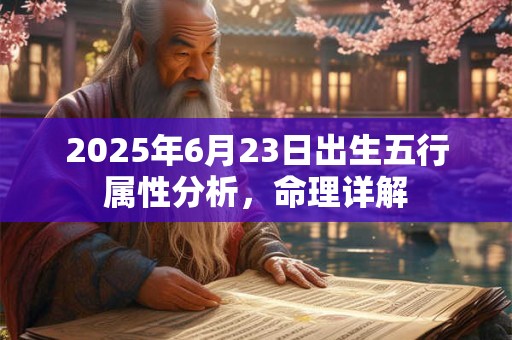2025年6月23日出生五行属性分析,命理详解 2025年6月23日出生五行属性分析,命理详解