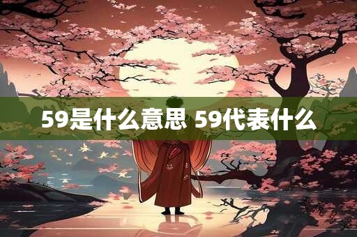 59是什么意思 59代表什么