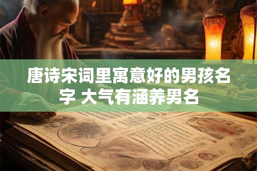 唐诗宋词里寓意好的男孩名字 大气有涵养男名
