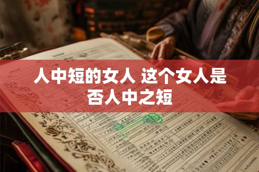 人中短的女人 这个女人是否人中之短