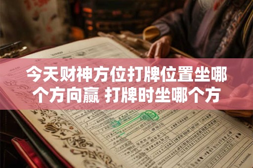 今天财神方位打牌位置坐哪个方向赢 打牌时坐哪个方向才能赢