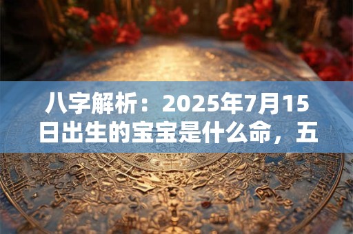 八字解析：2025年7月15日出生的宝宝是什么命，五行缺什么