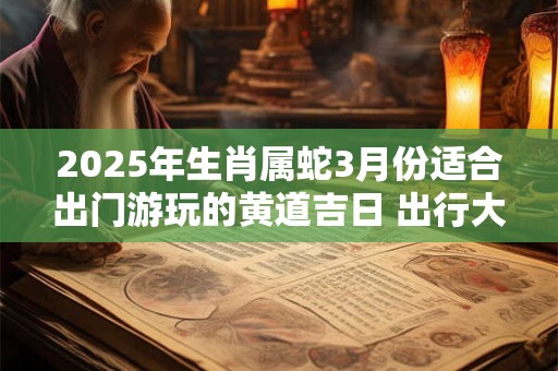 2025年生肖属蛇3月份适合出门游玩的黄道吉日 出行大吉之日 2025年生肖属蛇3月份适合出门游玩的黄道吉日 出行大吉之日
