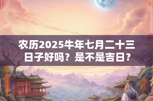 农历2025牛年七月二十三日子好吗?是不是吉日? 农历2025牛年七月二十三日子好吗?是不是吉日?