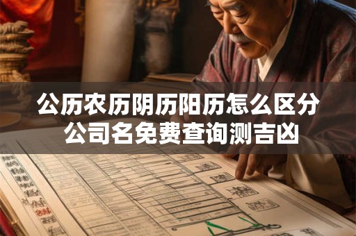 公历农历阴历阳历怎么区分 公司名免费查询测吉凶
