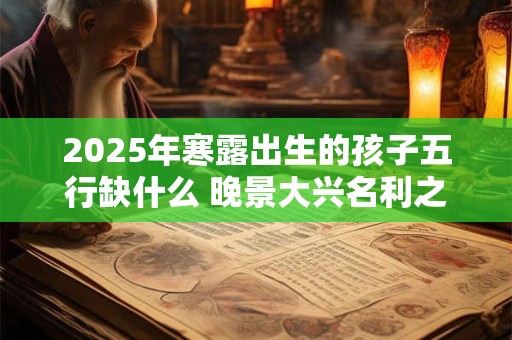2025年寒露出生的孩子五行缺什么 晚景大兴名利之命