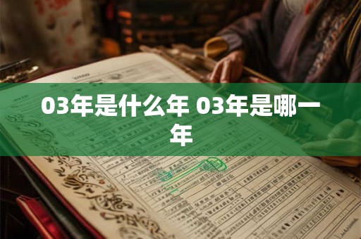 03年是什么年 03年是哪一年