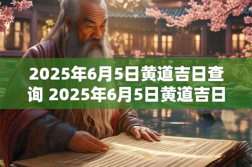 2026年6月5日黄道吉日查询 2026年6月5日黄道吉日是哪一天