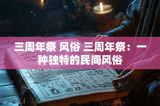 三周年祭 风俗 三周年祭：一种独特的民间风俗