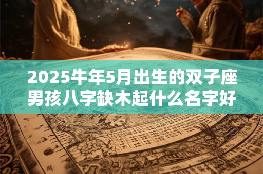 2025牛年5月出生的双子座男孩八字缺木起什么名字好？