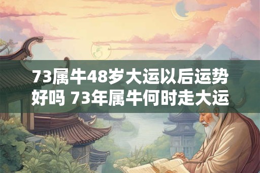 73属牛48岁大运以后运势好吗 73年属牛何时走大运