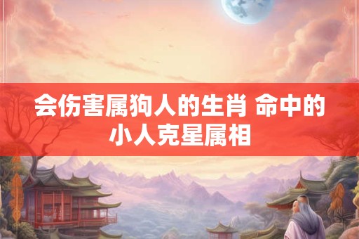 会伤害属狗人的生肖 命中的小人克星属相