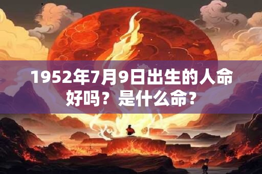 1952年7月9日出生的人命好吗?是什么命? 1952年7月9日出生的人命好吗?是什么命?