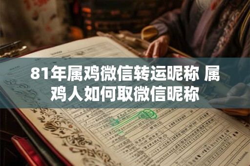 81年属鸡微信转运昵称 属鸡人如何取微信昵称 81年属鸡微信转运昵称 属鸡人如何取微信昵称