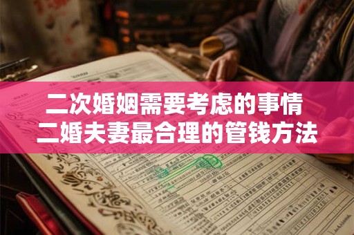 二次婚姻需要考虑的事情 二婚夫妻最合理的管钱方法
