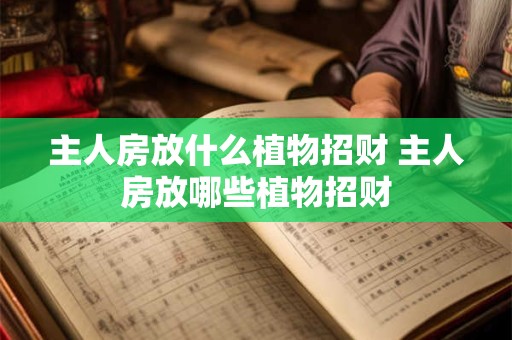 主人房放什么植物招财 主人房放哪些植物招财