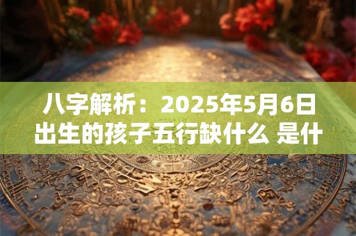 八字解析：2025年5月6日出生的孩子五行缺什么 是什么命