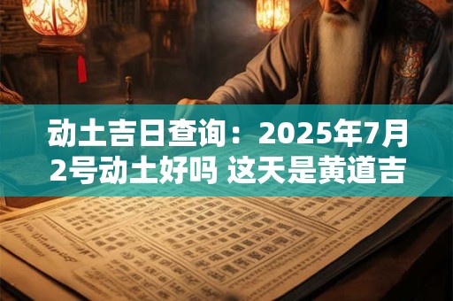 动土吉日查询:2025年7月2号动土好吗 这天是黄道吉日吗 动土吉日查询:2025年7月2号动土好吗 这天是黄道吉日吗