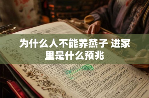 为什么人不能养燕子 进家里是什么预兆
