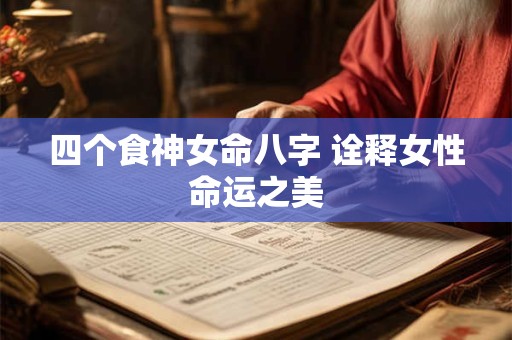 四个食神女命八字 诠释女性命运之美 四个食神女命八字 诠释女性命运之美