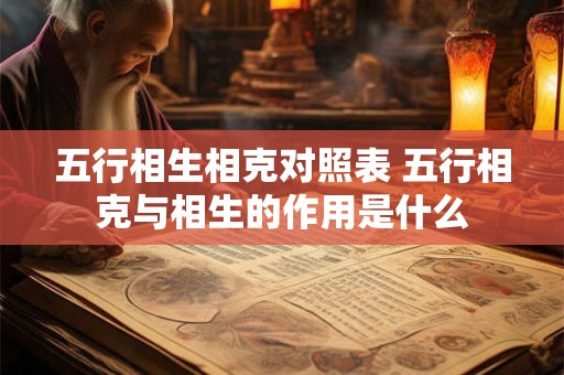 五行相生相克对照表 五行相克与相生的作用是什么