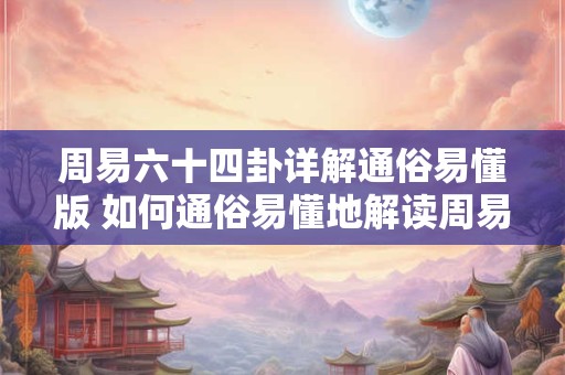 周易六十四卦详解通俗易懂版 如何通俗易懂地解读周易六十四卦