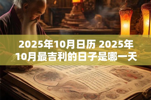 2025年10月日历 2025年10月最吉利的日子是哪一天