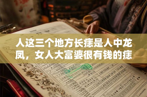人这三个地方长痣是人中龙凤，女人大富婆很有钱的痣