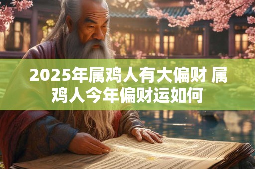 2026年属鸡人有大偏财 属鸡人今年偏财运如何