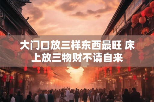 大门口放三样东西最旺 床上放三物财不请自来