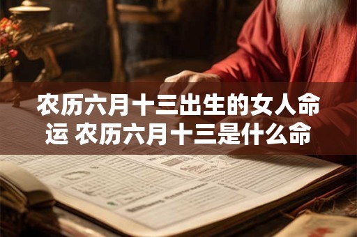 农历六月十三出生的女人命运 农历六月十三是什么命