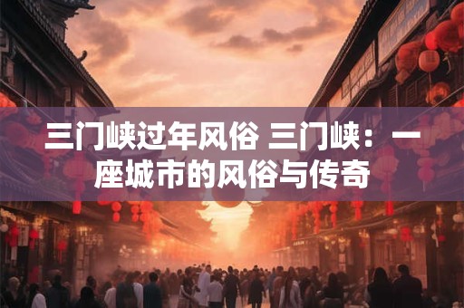 三门峡过年风俗 三门峡:一座城市的风俗与传奇 三门峡过年风俗 三门峡:一座城市的风俗与传奇