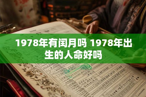 1978年有闰月吗 1978年出生的人命好吗