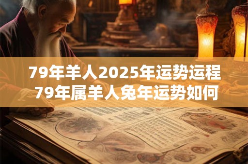 79年羊人2025年运势运程 79年属羊人兔年运势如何