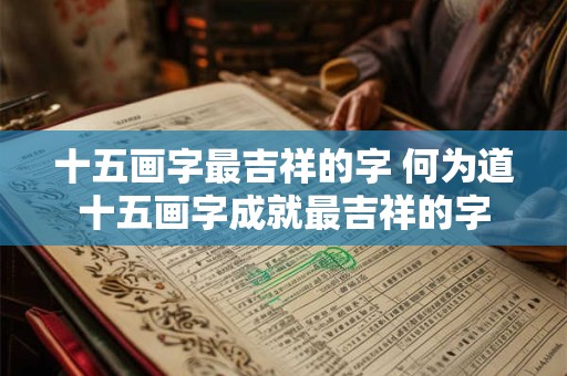 十五画字最吉祥的字 何为道十五画字成就最吉祥的字 十五画字最吉祥的字 何为道十五画字成就最吉祥的字