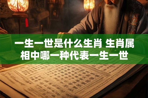 一生一世是什么生肖 生肖属相中哪一种代表一生一世