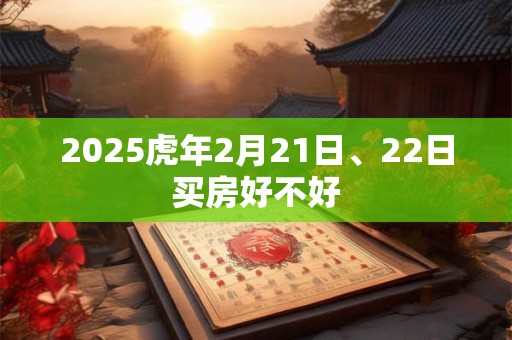 2025虎年2月21日、22日买房好不好