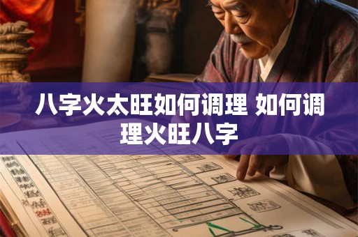 八字火太旺如何调理 如何调理火旺八字