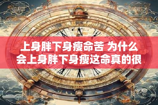 上身胖下身瘦命苦 为什么会上身胖下身瘦这命真的很苦吗