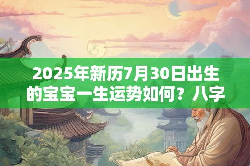 2026年新历7月30日出生的宝宝一生运势如何？八字运势详解