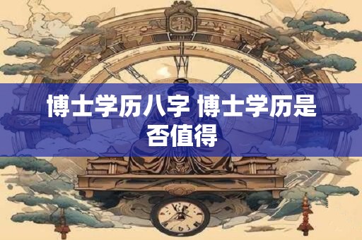博士学历八字 博士学历是否值得
