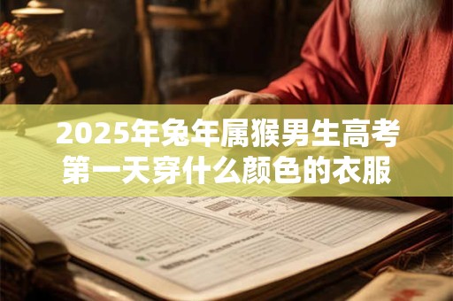 2025年兔年属猴男生高考第一天穿什么颜色的衣服